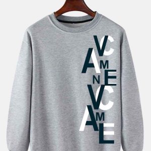 Mens Printed Sweatshirt by Tee Tall TTMPWS6 - Grey